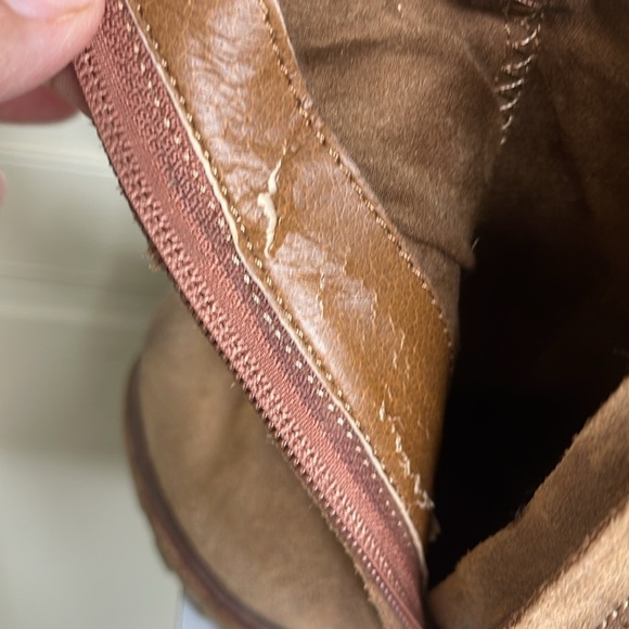 Sam Edelman Franklin Ankle Boot 4" Chunky Heel Rugged Brown Leather Women's 8M - Picture 8 of 11